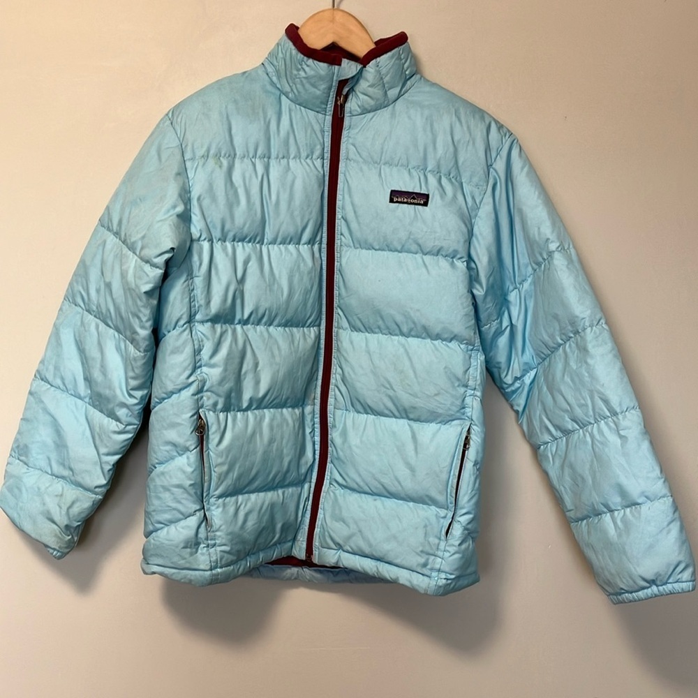 Patagonia Light Blue Down Puffer Jacket